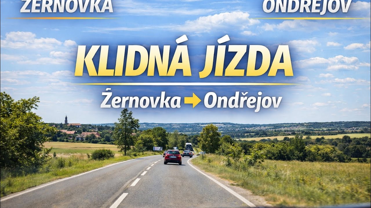 🚗 Žernovka → Ondřejov | Klidná jízda autem | 4K | Bez komentáře