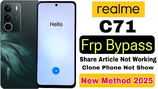 Realme C71 Frp Bypass | Without Pc | Google Account Lock Unlock - New Update Security 2025