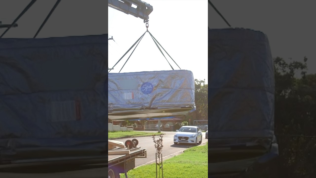 Install a Large 9-seater Spa Pool over a fence!💦 