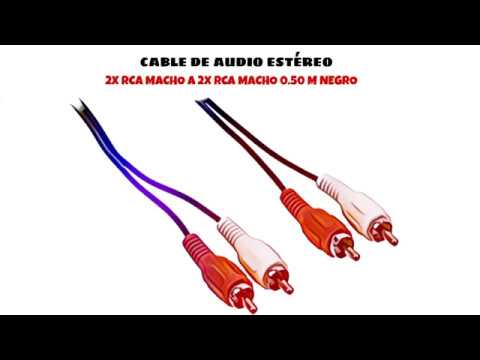 Video de Cable de audio estereo 2x RCA macho a 2x RCA macho 0.50 M Negro