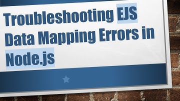 Troubleshooting EJS Data Mapping Errors in Node.js