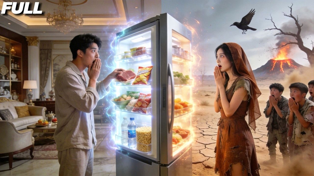 🔥Chica del apocalipsis sobrevive con un refrigerador mágico conectado al mundo moderno.