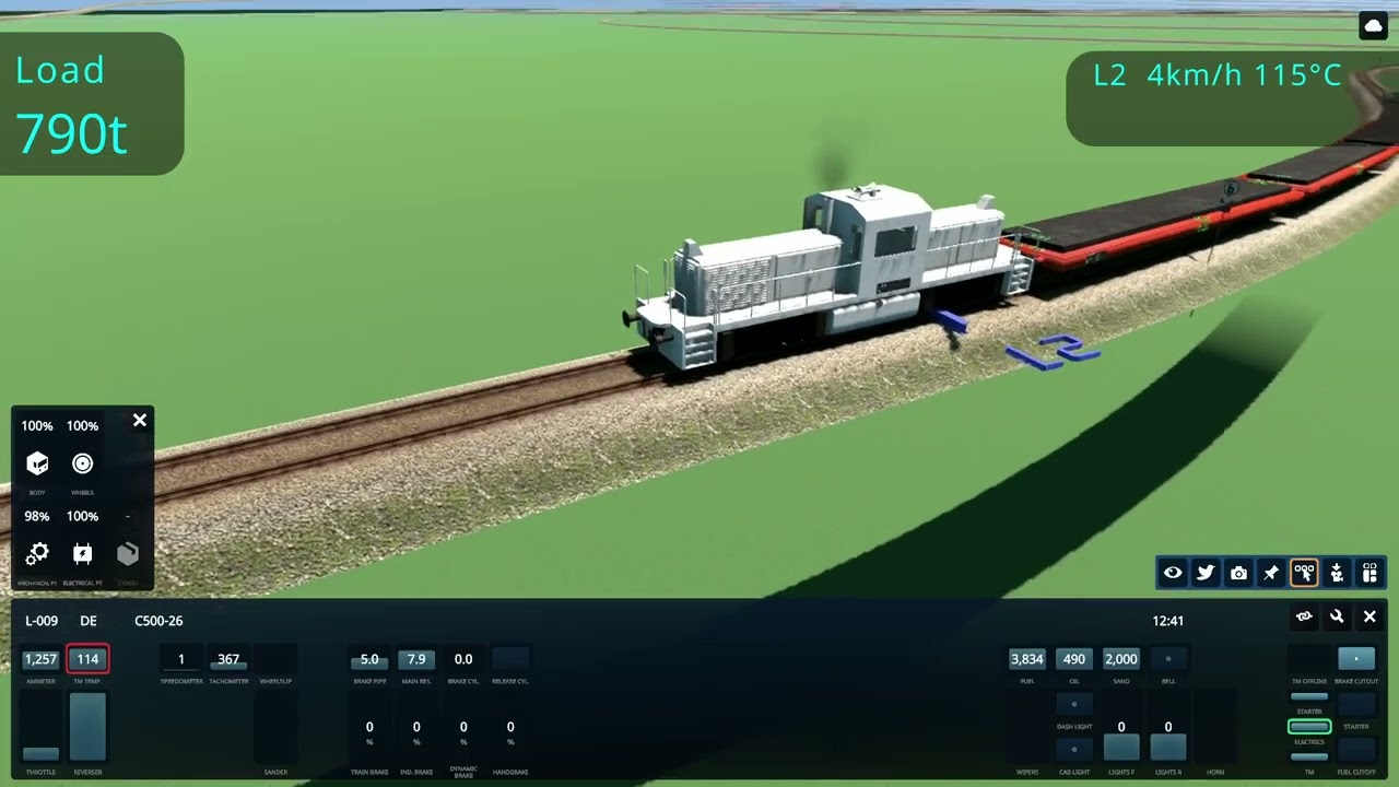 Derail valley C500-26 (DE4-150MU1) load and running cost testing