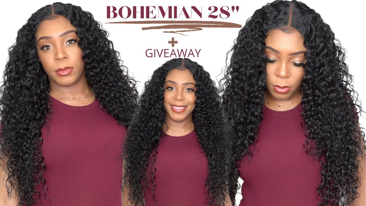 Sensationnel Human Hair Blend Butta HD Lace Front Wig - BOHEMIAN 28  +GIVEAWAY --/WIGTYPES.COM - YouTube bohemian 28 sensationnel