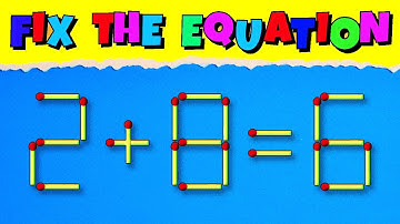 Only A GENIUS Can Fix These Equations By Moving only 1 Stick 🧠 #braingames #puzzles