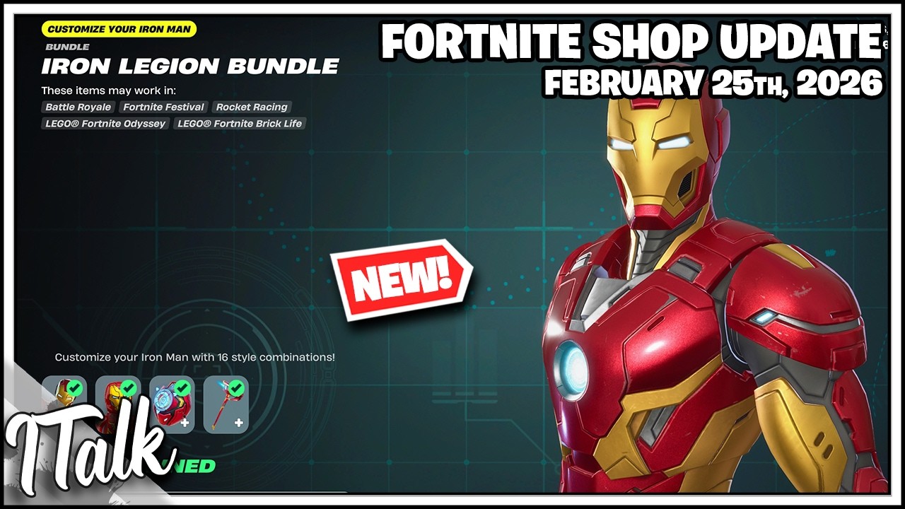 Fortnite Shop IRON MAN IS BACK & *NEW* OVERPRICED KICKS! [February 25th, 2026] (Fortnite Chapter 7)