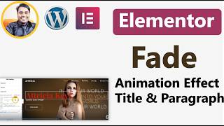 Elementor me fade animation effect dale text heading aur paragraph me