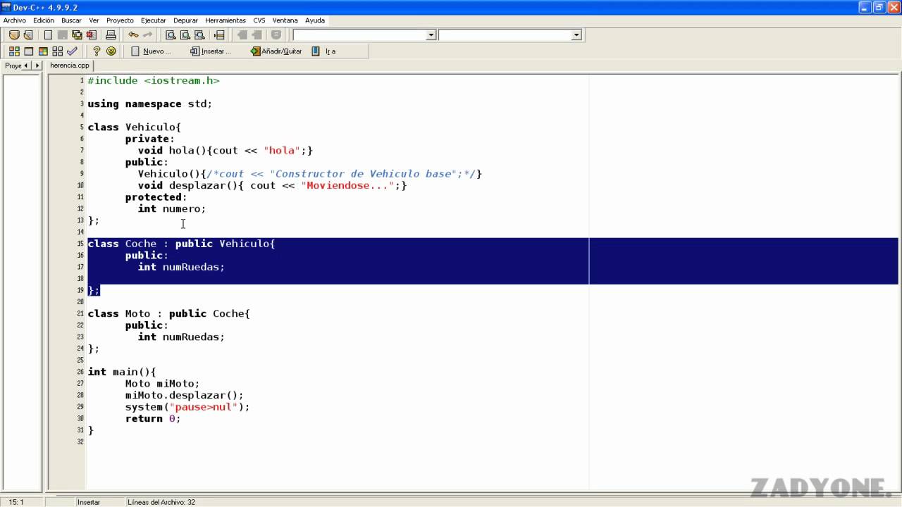 Curso de C++ // Cap. 21 // [POO] Herencia simple y multiple ...
