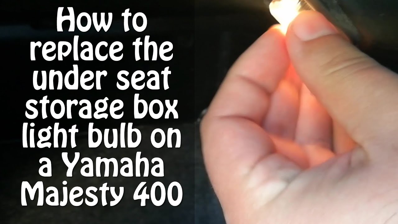 How to replace the under seat storage box light bulb on a Yamaha Majesty 400