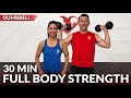 30 Min Full Body Dumbbell Workout - Weight Training at Home Strength Training for Women & Men