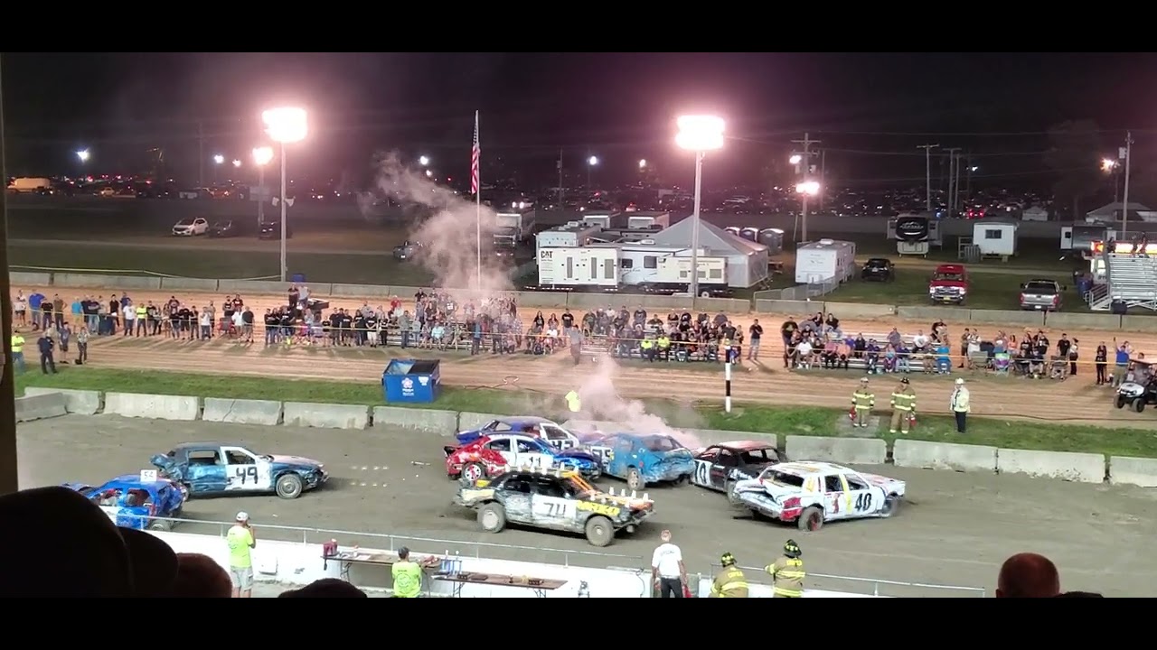 DEMOLITION DERBY CHAMPIONSHIP FINAL EVENT 2022 CANFIELD FAIR OH YouTube