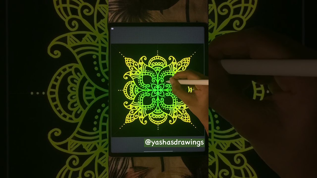 Colorful Freestyle Mandala 4 / Symmetry Drawing / iPad Procreate Drawing