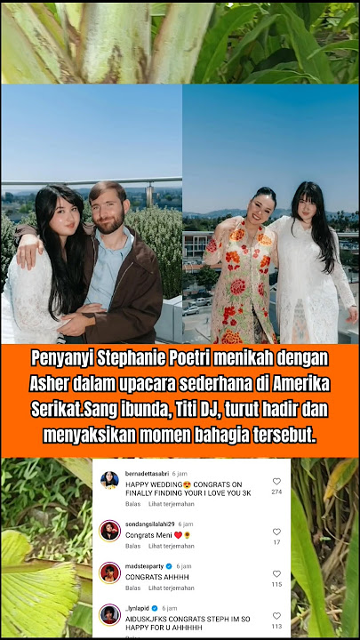 Stephanie Poetri Resmi Menikah dengan Asher di Amerika, Titi DJ Hadir Bahagia ‼️#shorts #viralvideo