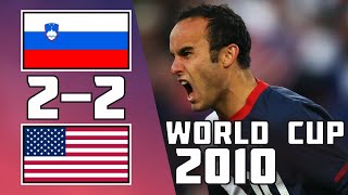 Slovenia 2 - 2 USA | World Cup 2010