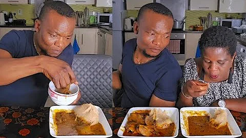 My husband learns the h@rd way FUFU & BANGA SOUP AFRICAN FOOD MUKBANG ASMR 