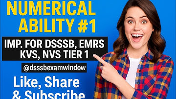 DSSSB PYQ|KVS/NVS TIER -1 NUMERICAL ABILITY #1