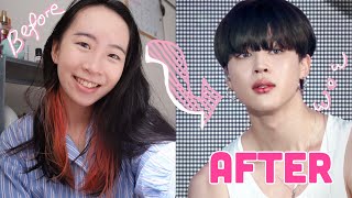 VLOG: I CUT MY HAIR TO TURN MYSELF INTO BTS JIMIN *STILL IN SHOCK!!!* (KPOP TRANSFORMATION)