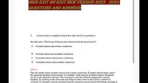 HESI EXIT RN EXIT NEW VERSION 2024-2025 QUESTIONS AND ANSWERS (5pages)