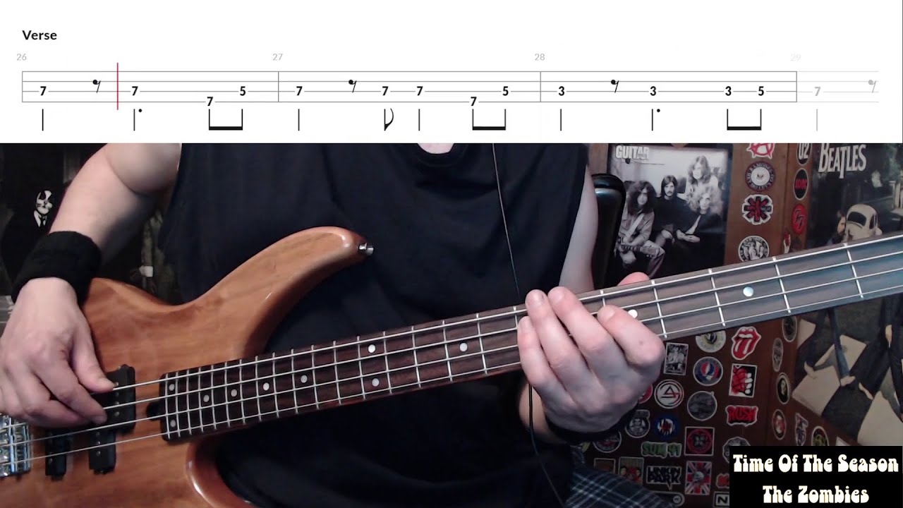 Time Of The Season by The Zombies - Bass Cover with Tabs Play-Along