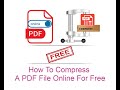 How To Compress A PDF File Online For Free