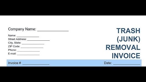 Junk Removal Invoices