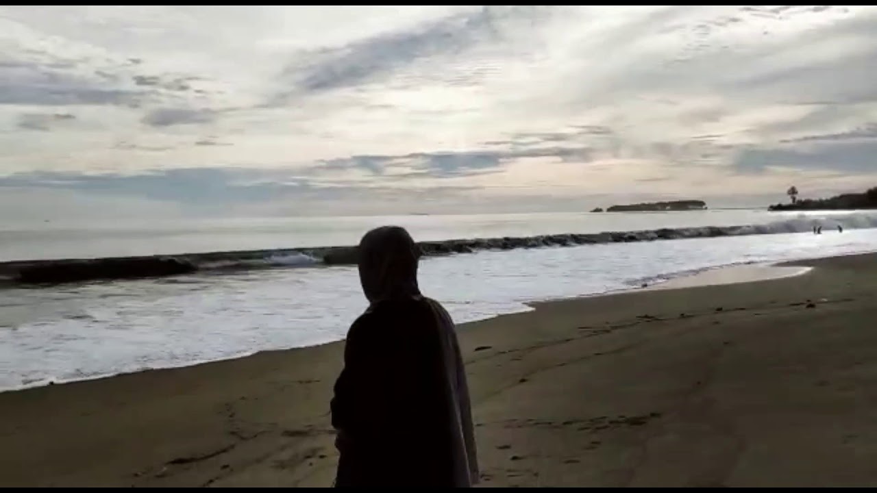 Suasana pantai !! Menjelang senja 
