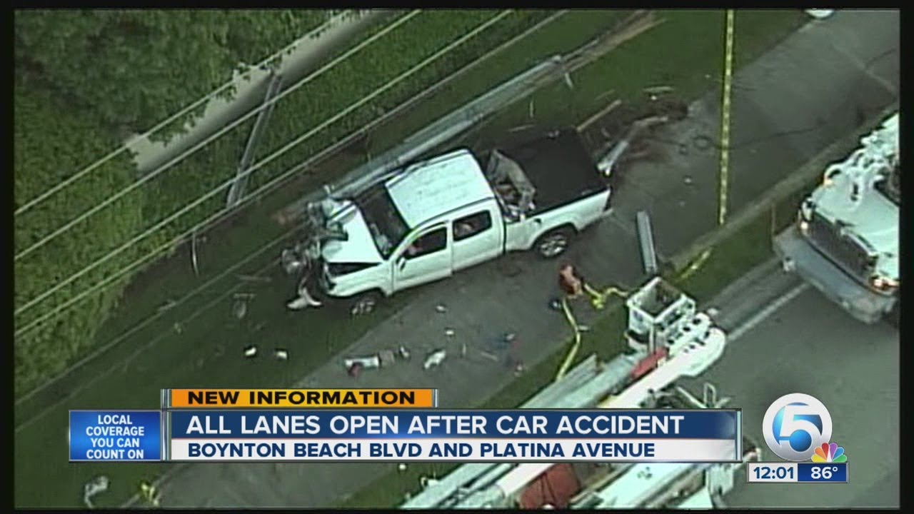 Boynton Beach Blvd accident, all lanes clear YouTube
