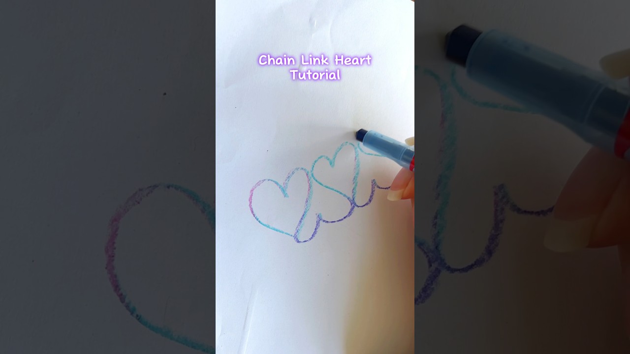 Chain Link Heart Doodle Tutorial💗 