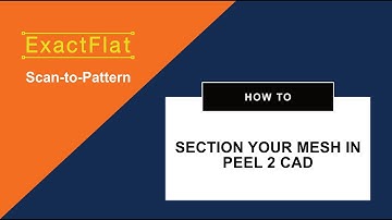 ExactFlat Scan to Pattern: How to section your mesh in Peel 2 CAD.