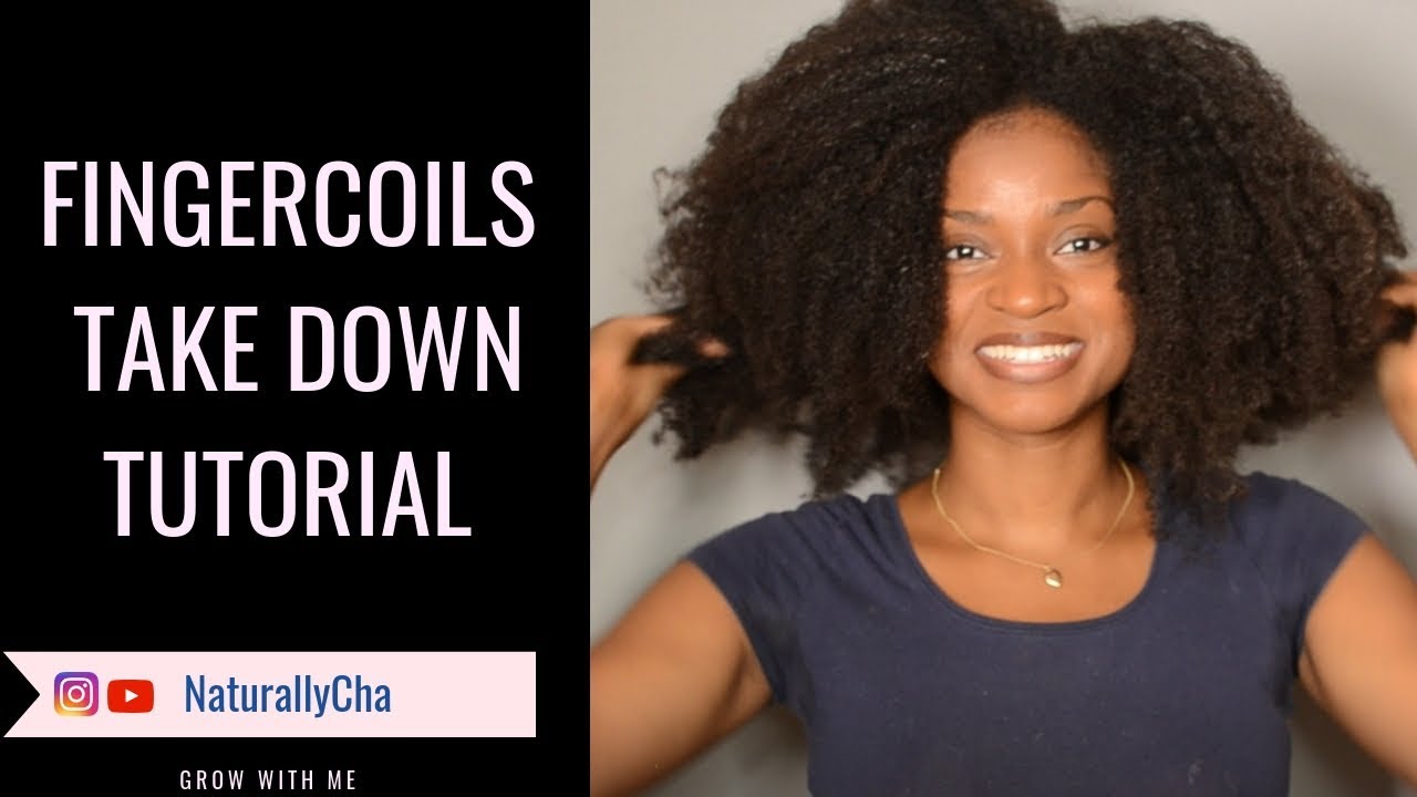 How to Finger coils Take down Tutorial NaturallyCha YouTube