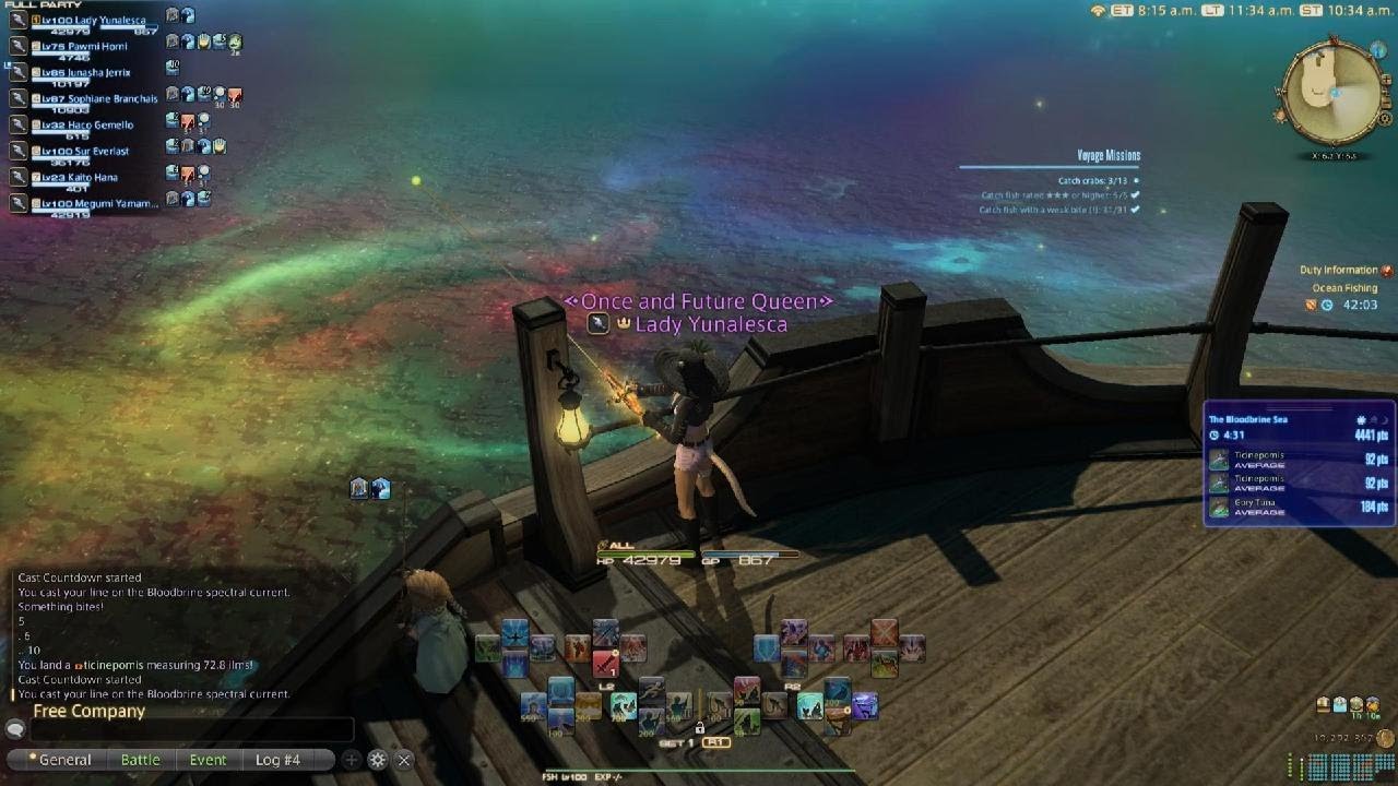 FINAL FANTASY XIV Online Ocean fishing Catching Legendary Seafaring Toad !!!