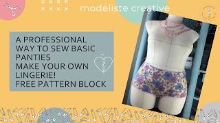 Basic Panties Sewing Method - How to sew lingerie series