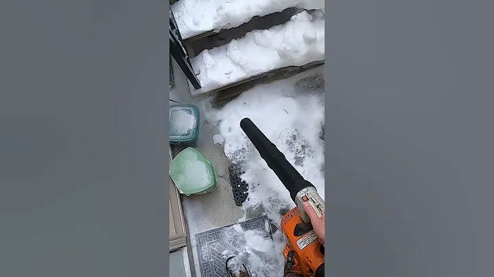 A little fun with a leaf blower, some cold dry sno...