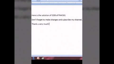 PAK301 GDB solution