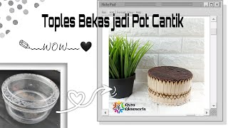 DIY Pot Bunga dari Toples Bekas dan Stik Es Krim By @AyzaAksesoris