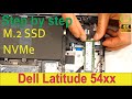 How to remove and install an M.2 NVME SSD drive in a Dell Latitude 5400 laptop