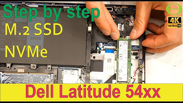 How to remove and install an M.2 NVME SSD drive in a Dell Latitude 5490 laptop