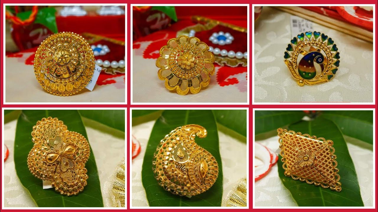 Letest 22k Gold Rings Collection With Weight And Price Gold Umbrella Rings Designs YouTube