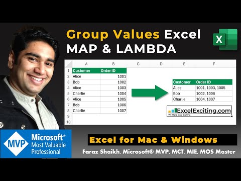 Use Excel MAP and LAMBDA Function to Group Values