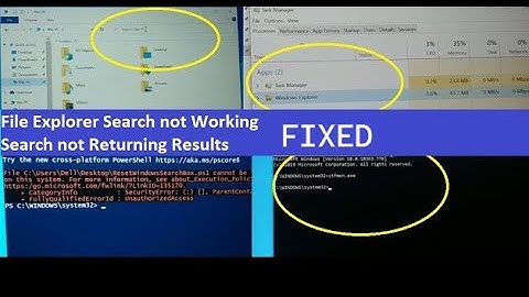 how to fix File explorer search not working, Search grayed out, search not returning results