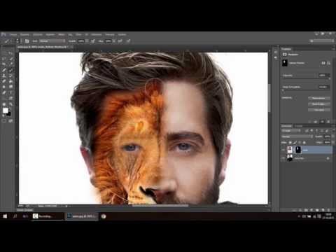 Adobe Photoshop Yarı İnsan Yarı Aslan Manipülasyonu