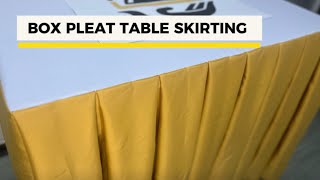 Box Pleat Table Skirting | i-JEServe FBS