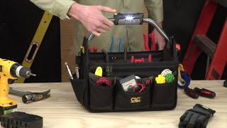CLC L234 Tech Gear™ LED Lighted Handle15 Open Top Tool Carrier
