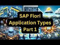 SAP Fiori Application Types | Transform Your Sap Experience with SAP Fiori | Part 1