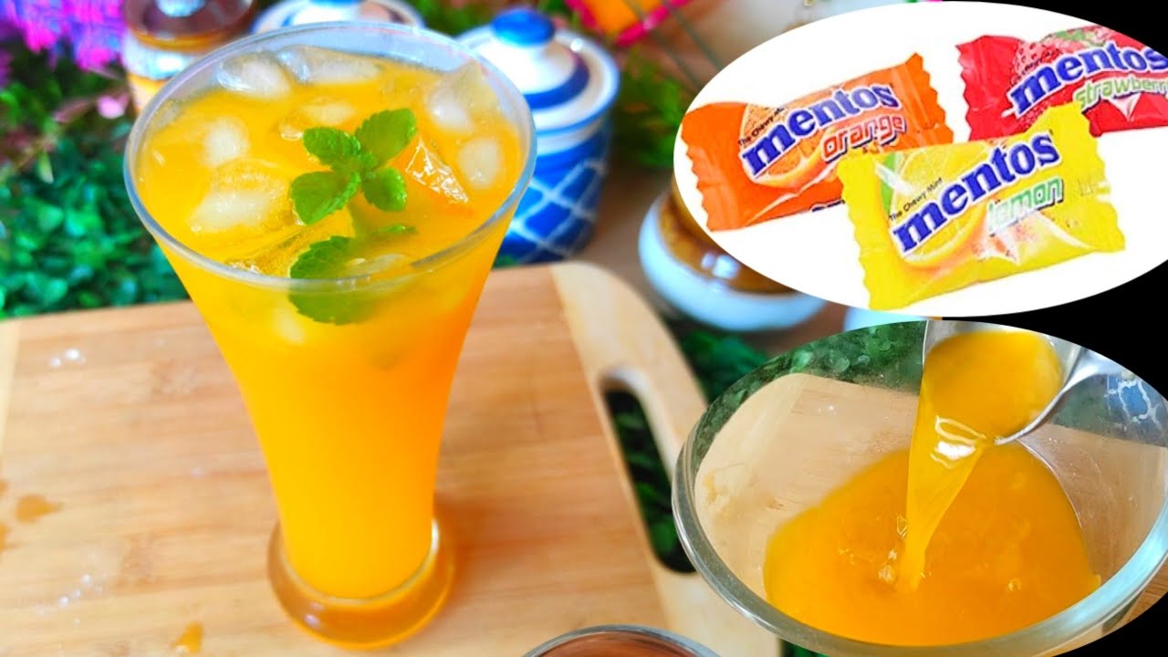 Mentos orange juice recipe / orange juice recipe in Hindi / instant