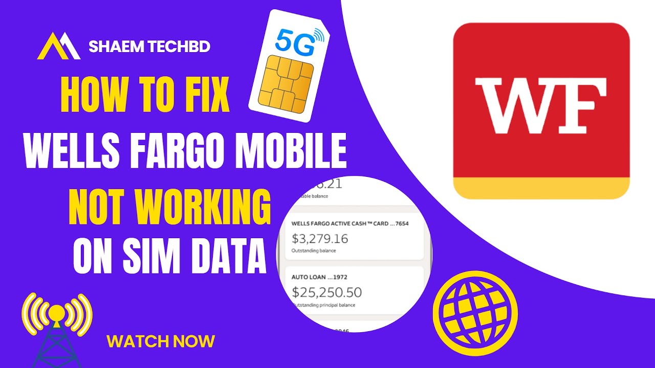 How to Fix Wells Fargo Mobile App Not Working On Sim Data | Network Error