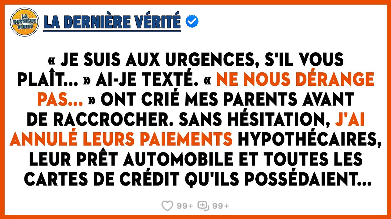 « Je Suis Aux Urgences, S'il Vous Plaît... » Ai-je Texté. « Ne Nous Dérange Pas... » Ont Crié Mes...