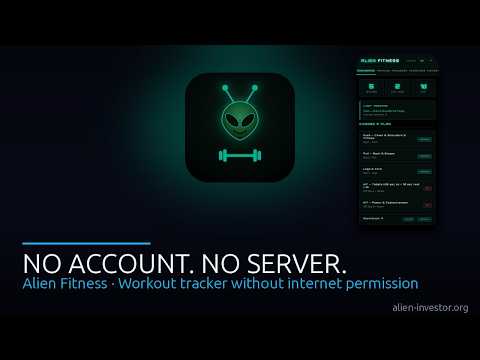 Alien Fitness: Offline Workout Tracker With No Account or Server – App Trailer