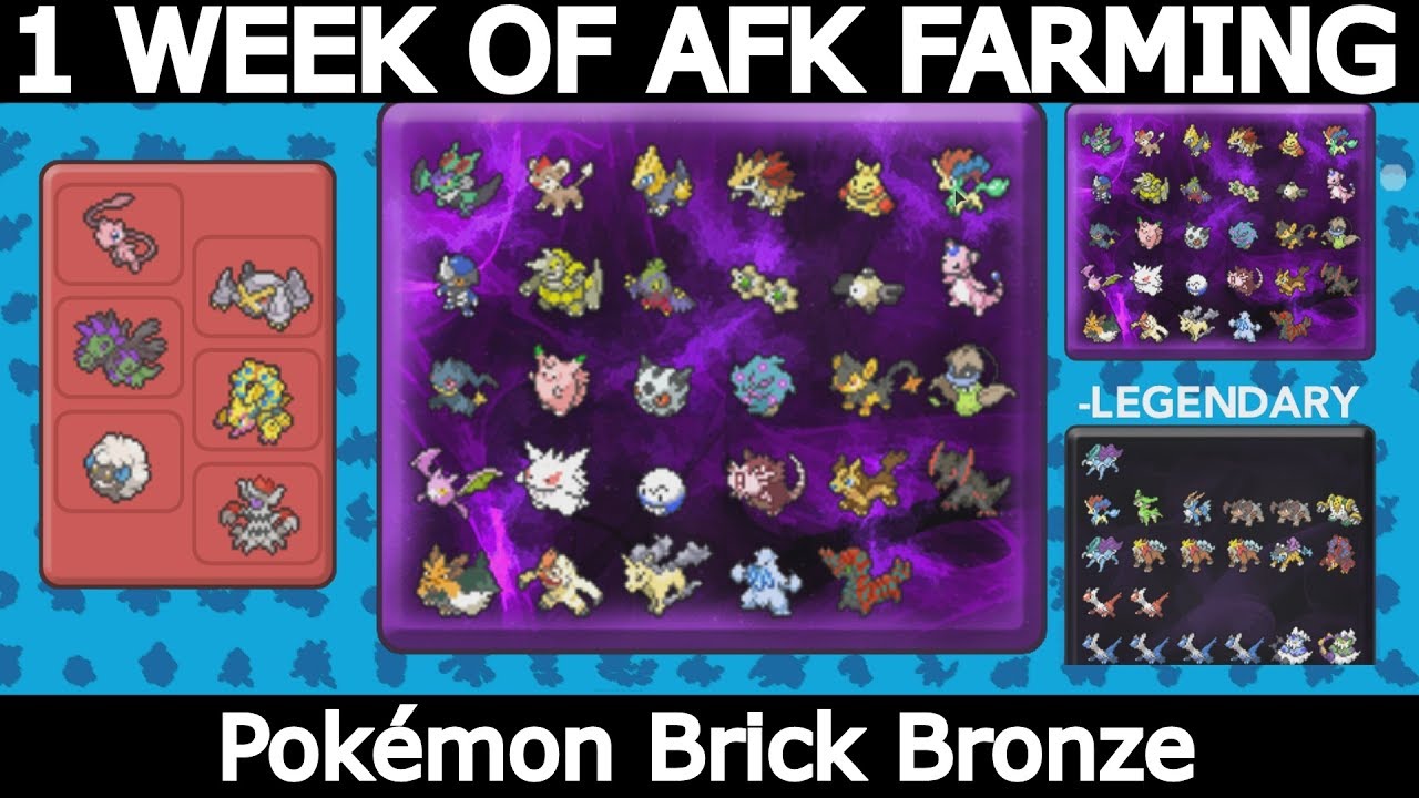 jord Farvel uudgrundelig 1 WEEK OF AFK FARMING | - Pokémon Brick Bronze | Roblox - YouTube