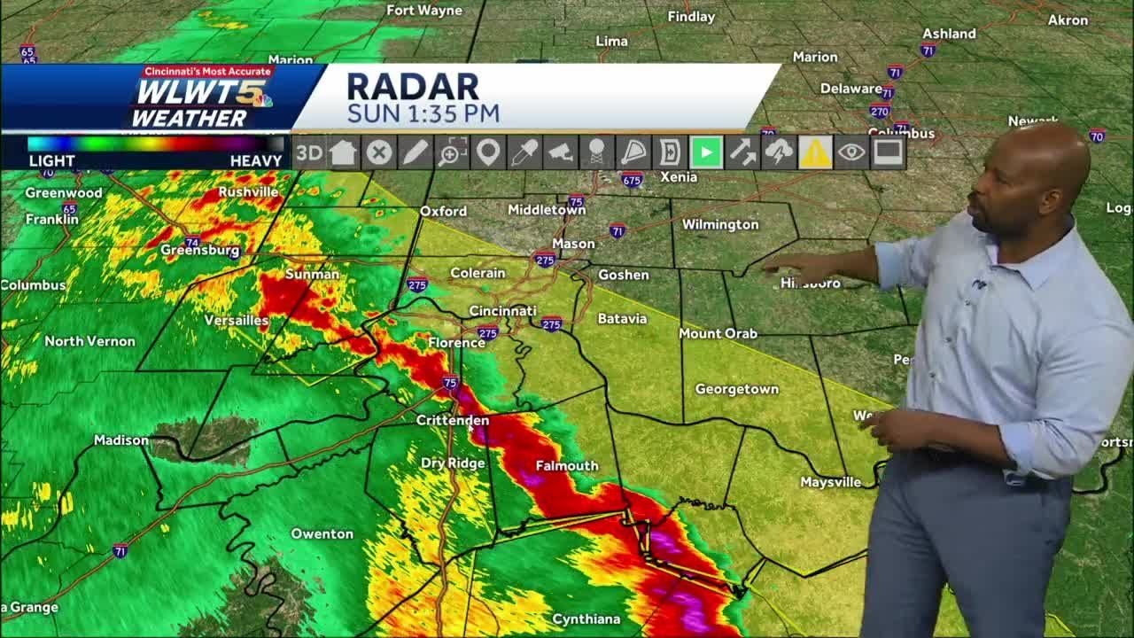 Tracking line of severe storms Sunday - YouTube